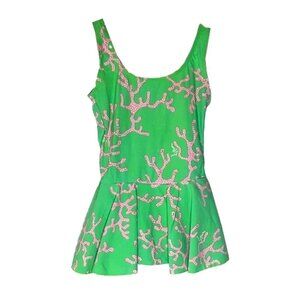 Green and Pink Kids Swim One Piece